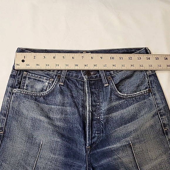 Citizens of humanity Gia ankle straight leg size 25 indigo blue pin tuck rigid - Picture 10 of 16